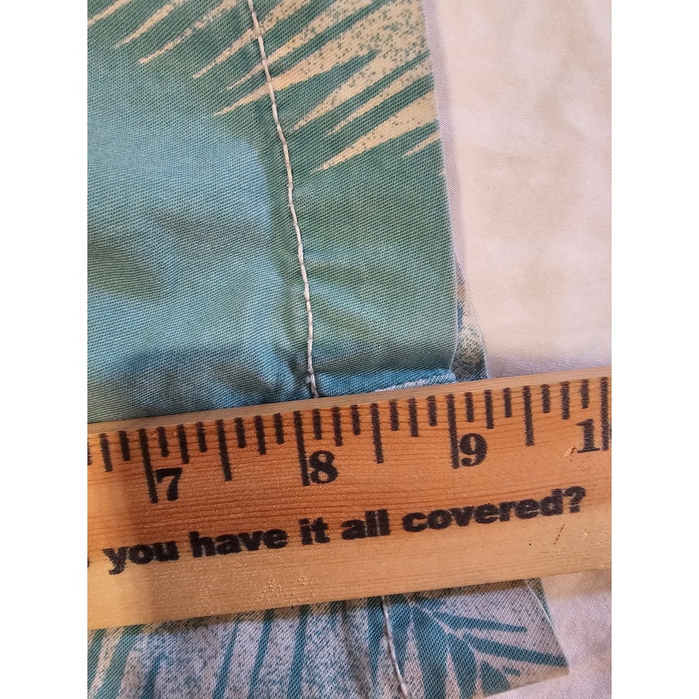 American Eagle Extreme Flex Mens Tropical Palm Leaf Shorts Teal Medium - Picture 7 of 7